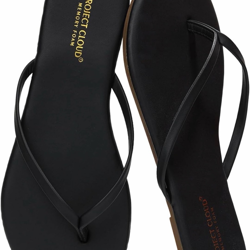 project cloud // vegan leather flip flops